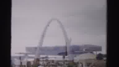 Las Vegas Nevada (1957): Overlaying Home Movies Show Giant Arch Swimmers