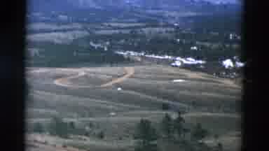 OREGON USA-: Aerial Footage Of Valley Open Land Buildings Few Trees