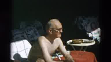 OREGON USA-: The Family Members Are In The Swimming Pool And Talking Both Of Him