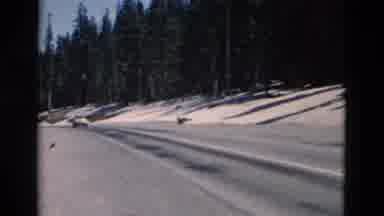 Montana USA (1958): Mountain Lake Scenic Panning Of Trees Road Shoreline And