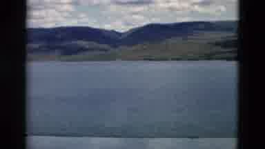 Montana USA (1958): Mountain Landscape Beyond The Open Waters On A Beautiful Day