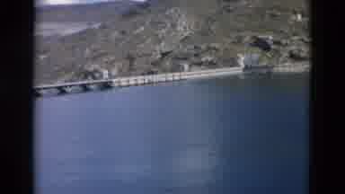 Montana USA (1958): Huge And Long Concrete Bridge Of Large Body Of Water