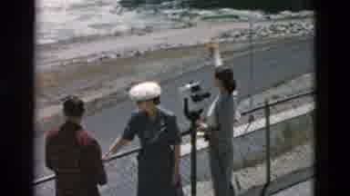 Montana USA (1958): 3 Women Standing One Of Them Are Waving Behind Them Is A