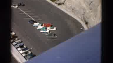 Montana USA (1958): Aerial View Of People Visiting Highway Bridge On Sunny Day And
