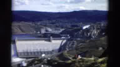 Montana USA (1958): Scenic View Of The Hoover Dam And The Surrounding Landscape As
