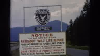 Yellowstone Wyoming USA-1958: Entrance Sign To Farragut Wild Life Refuge
