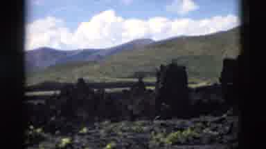 Yellowstone Wyoming USA (1958): People Walking On A Mountain Landscape Trail On