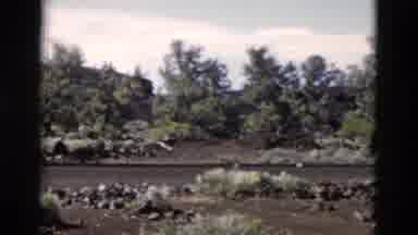 Yellowstone Wyoming USA (1958): Slow Pan Left To Right Of Deserted Road In Desert