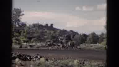 Yellowstone Wyoming USA (1958): View Of Secondary Road In Rural Area Surrounded By
