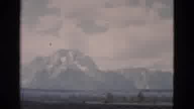 Yellowstone Wyoming USA (1958): Foggy Day On The Top Mountains There Is Snow On