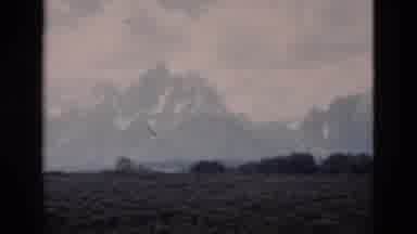 Yellowstone Wyoming USA (1958): A Panoramic Video Of A Mountain Range With People