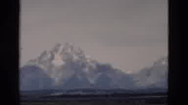 Yellowstone Wyoming USA (1958): Beautiful Scenic View Of Snow Capped Mountains In