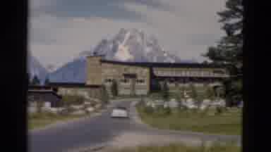 Yellowstone Wyoming USA (1958): Panorama View Of A City Or Town Which Shows