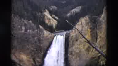 Yellowstone Wyoming USA (1958): A Beautiful View Of The Falls In The Waterfall In