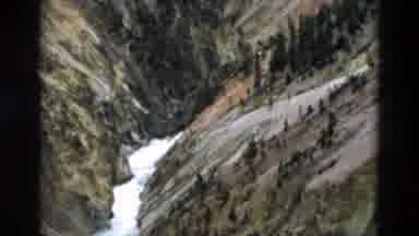 Yellowstone Wyoming USA (1958): View Of Melting Mountain Snow On A Clear Sunny Day