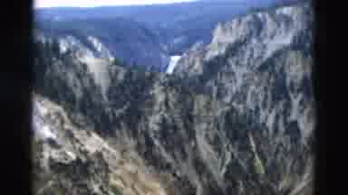 Yellowstone Wyoming USA (1958): Video Moving Slowly From Bottom To The Top Of