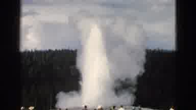 Yellowstone Wyoming USA (1958): Water Shoots Up From The Ground When It's By The