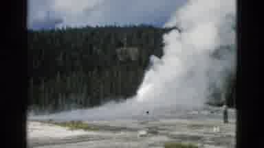 Yellowstone Wyoming USA (1958): Crowds Of People At Yellowstone National Park