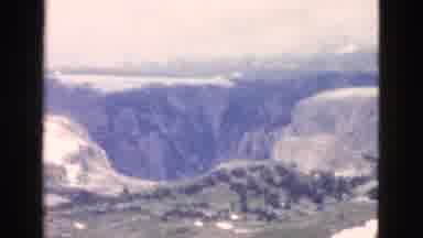 Yellowstone Wyoming USA (1958): Panoramic View Of A Beautiful Deep Narrow Valley