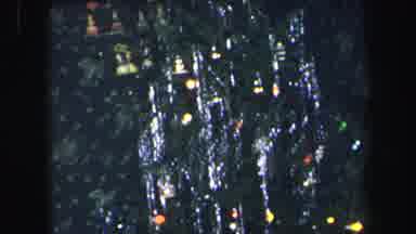 Lynbrook New York (1971): Christmas Tree Decorated With Ornaments And Bright And