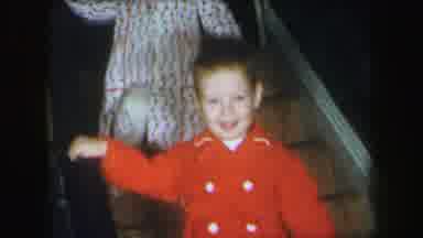 Lynbrook New York (1971): A Scene Of Two Kids Walking Down The Stairs Together
