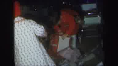 Lynbrook New York (1971): Children Opening Presents On Christmas Day Happy A