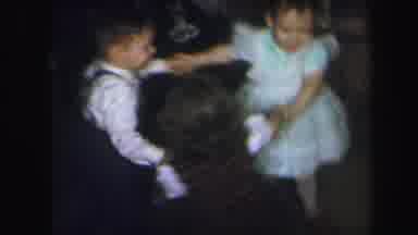 Lynbrook New York (1971): Two Little Girls And One Little Boy Playing