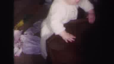 Lynbrook New York (1971): Lap Child Plays With His Mother In The Living Room Of