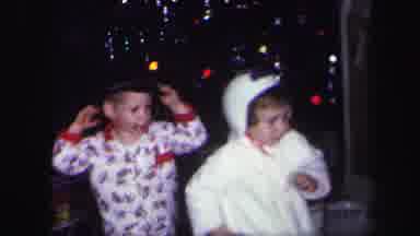 Lynbrook New York (1971): Two Little Children Dancing Around Near The Large