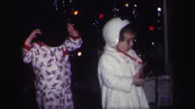 Lynbrook New York (1971): Child Plays With A Lot Of Enthusiasm And Joy In Front Of