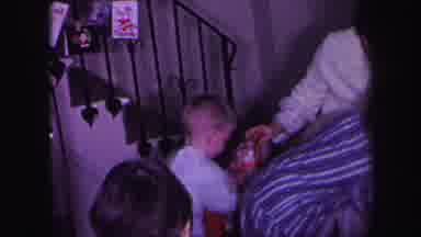 Lynbrook New York (1971): Family With Young Boys And Mom Wearing Pajamas Opening