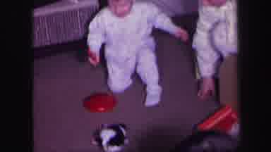 Lynbrook New York (1971): The Little Boys Are Playing With Toys In His Home They