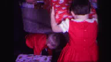 Lynbrook New York (1971): Two Children Both Wearing Red And Three Adults Dressed