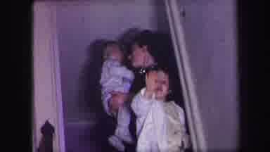 Lynbrook New York (1971): Many Childs Doing Playing In The Stairs Of Highest Place