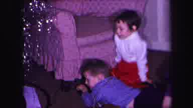 Lynbrook New York (1971): Two Kids Totally Fascinated With The Train Around The