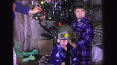 Lynbrook New York (1971): Two Brothers Celebrate Christmas Under The Tree With