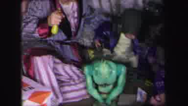 Lynbrook New York (1971): Father And Son Playing Tipping Dolls And His Mother