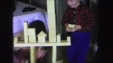 Lynbrook New York (1971): A Few Kids Having Fun Building Creations With Wooden