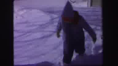 Lynbrook New York (1971): Three Children In Coats And Pointy Hats Walking Through