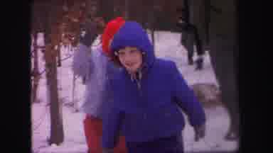 Lynbrook New York (1971): Family With Sleds Bundled Up In Coats Hats And Gloves