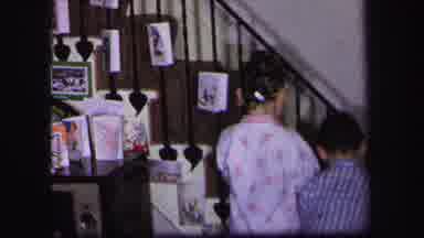 Lynbrook New York (1971): Children In Pajamas Excitedly Hanging Up Their Stockings