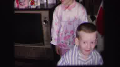 LYNBROOK NEW YORK-1971: Children Make Faces At The Camera While Boy Shakes His Head