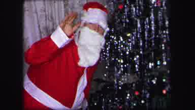 Lynbrook New York (1971): Santa Claus Is Coming To Visit A Family At A House Near