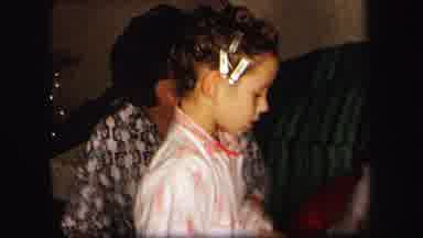 Lynbrook New York (1971): Hair Still In Pin Curls Young Girl Passes Out Christmas