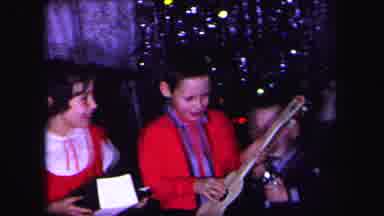 Lynbrook New York (1971): Family Gathering Has Kids Opening Presents On Christmas