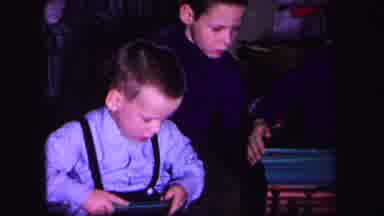 Lynbrook New York (1971): Three Kids Playing With Toys At A Family Party Dresses