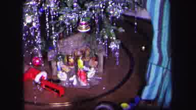 Lynbrook New York (1971): A Short Video Clip Of A Christmas Tree With A Train Set
