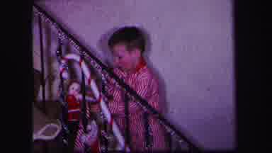 Lynbrook New York (1971): The Boy Was Playing With The Toy On The Stairs