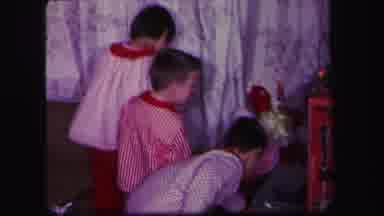 Lynbrook New York (1971): Three Young Boys In Pajamas Gathered Together Looking