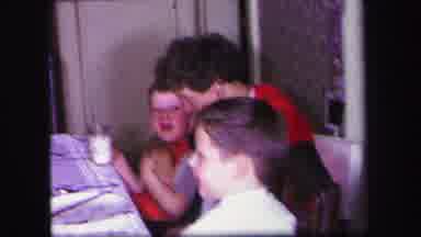 Lynbrook New York (1971): A Happy Family At The Dining Table Gathered While
